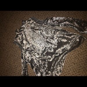 charlotte russe long sleeve velvet top!